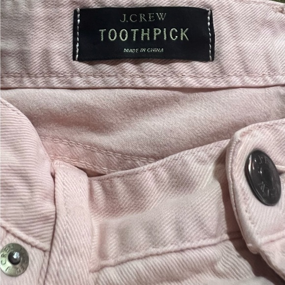 J. Crew Women's Toothpick Ankle Jeans in Soft Pink Size 29 - Picture 6 of 7